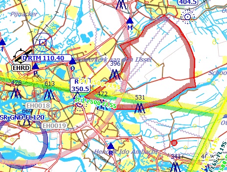 Laagvlieggebied bij Gouda