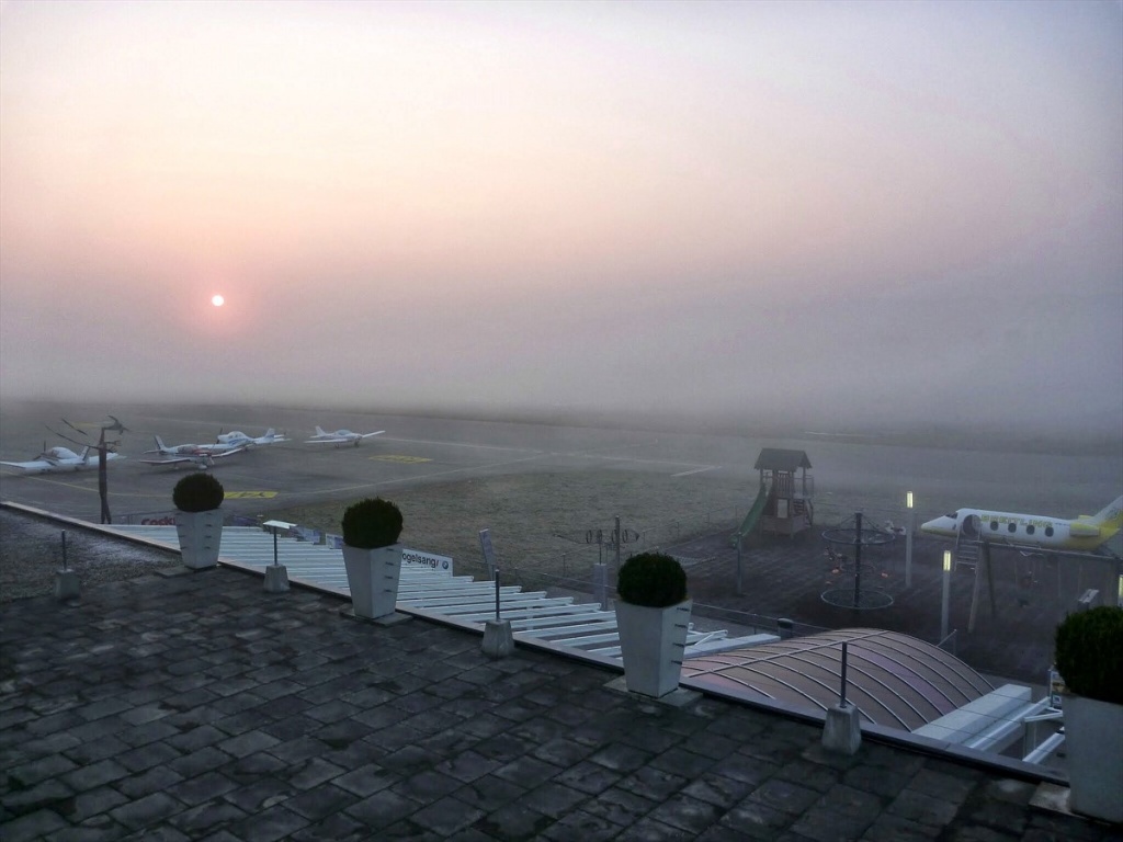 001 Grenchen Airport de volgende morgen